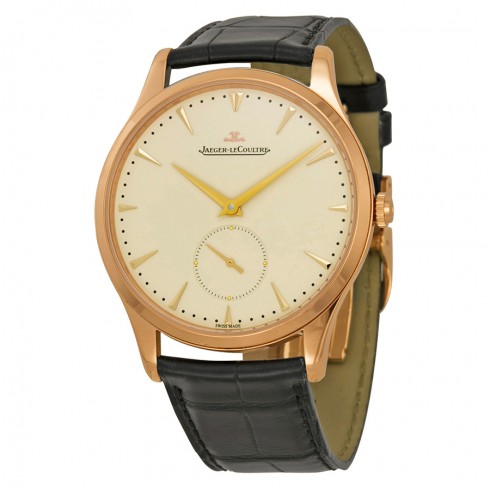 Jaeger LeCoultre Master Grande Ultra Thin Automatic Rose Dial Black Leather Men's Watch Q1352420-BK watches