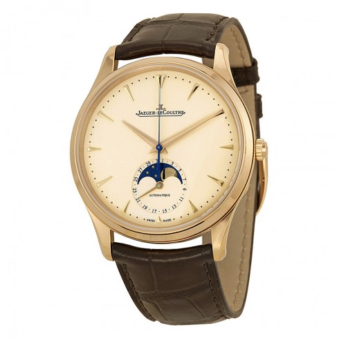 Jaeger LeCoultre Master Ultra Thin Moonphase Ivory Dial Leather Men's Watch Q1362520 watches
