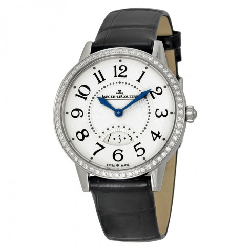 Jaeger LeCoultre Rendez-Vous White Dial Diamond Bezel Black Leather Ladies Watch Q3478422 watches