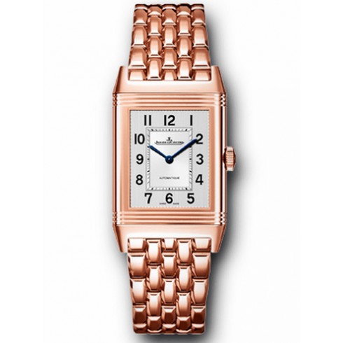 Jaeger LeCoultre Reverso Classic Medium Duetto Silvered Guilloch�� Dial Automatic Ladies Watch Q2572120 watches