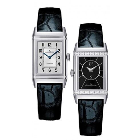Jaeger LeCoultre Reverso Classic Small Duetto Alligator Leather Ladies Watch Q2668430 watches