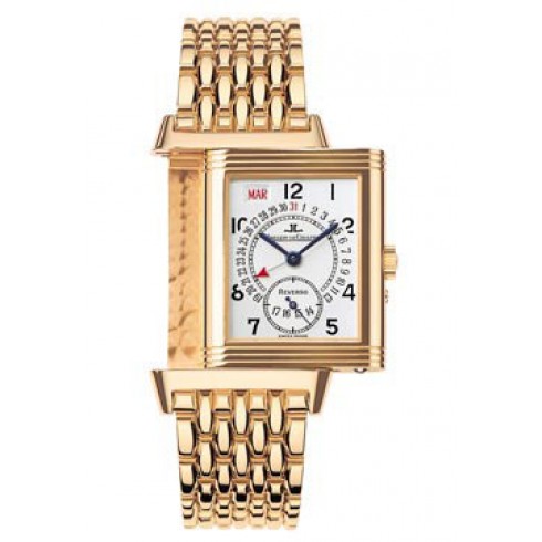 Jaeger LeCoultre Reverso Date White Dial 18kt Pink Gold Men's Watch Q273212A watches