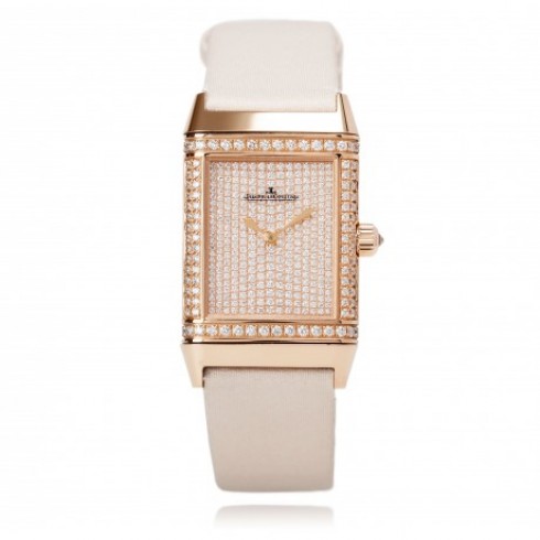 Jaeger LeCoultre Reverso Duetto Classique Diamond Pave Dial Ladies Watch Q2562407 watches