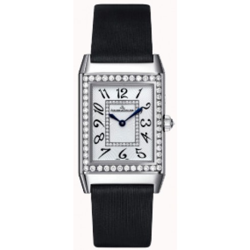 Jaeger LeCoultre Reverso Duetto Silver Guilloche 18kt White Gold Black Satin Q2693401 watches