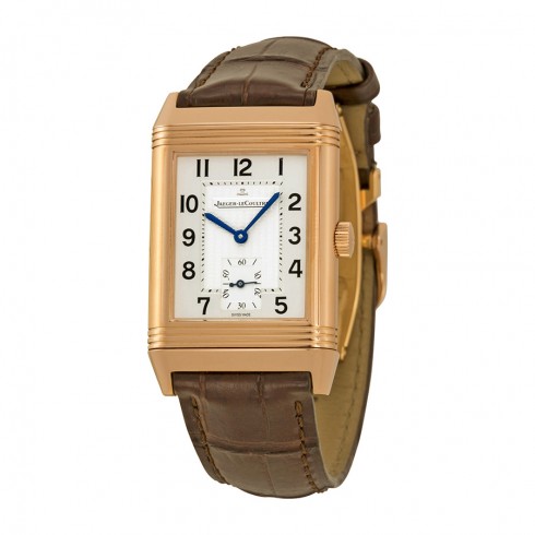 Jaeger LeCoultre Reverso Grande Taille Silver Dial Dark Brown Leather Men's Watch Q2702421 watches