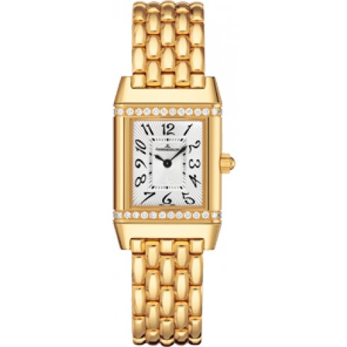 Jaeger LeCoultre Reverso Silver Dial 18kt Gold Diamond Ladies Watch Q2651130 watches