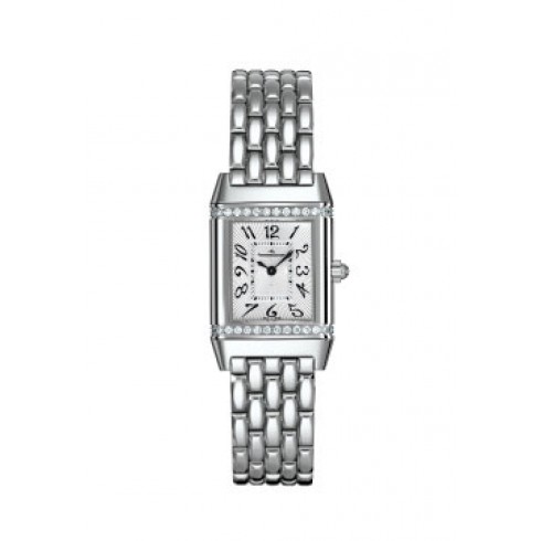Jaeger LeCoultre Reverso Silver Guilloche Dial Stainless Steel Ladies Watch Q2658130 watches