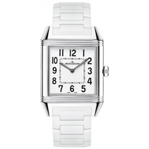 Jaeger LeCoultre Reverso Squadra Classic White Dial Rubber Ladies Watch Q7068720 watches