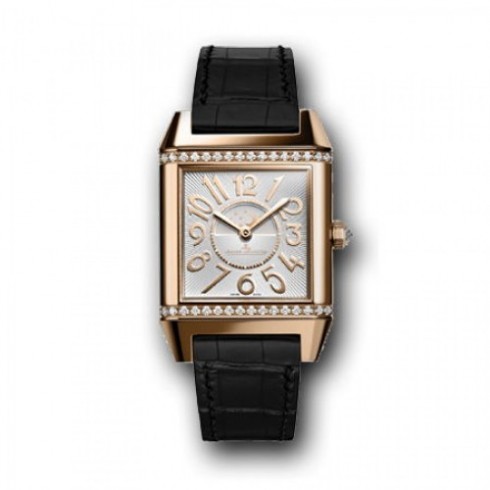 Jaeger LeCoultre Reverso Squadra Lady Duetto Silvered Guilloch¨¦/ Black Dial Ladies Watch Q7052421 watches