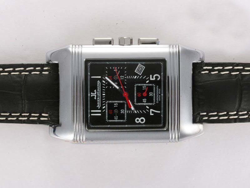 Jaeger-Lecoultre Reverso Squadra World Chronograph 702T670 Mens Rectangle Quartz Watch watches