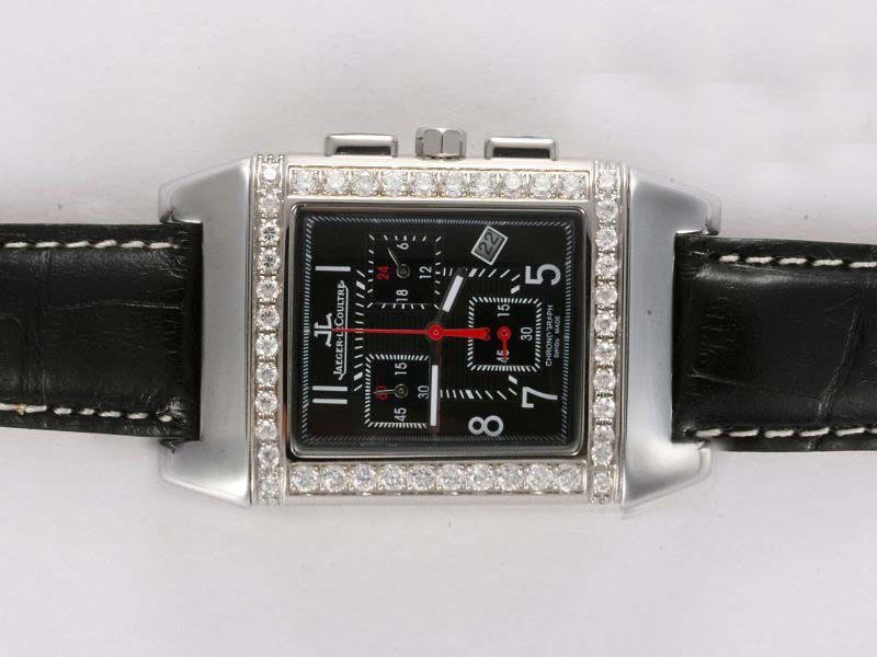 Jaeger-Lecoultre Reverso Squadra World Chronograph 702T670 Rectangle Mens Watch watches