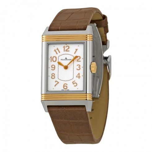 Jaeger LeCoultre Reverso Ultra Thin Automatic Silver Dial Brown Leather Watch Q3204420-BR watches