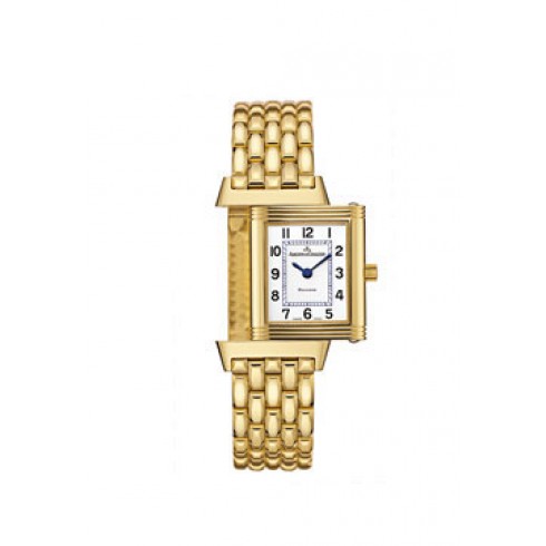 Jaeger LeCoultre Reverso White Dial 18kt Yellow Gold Ladies Watch Q2611110 watches