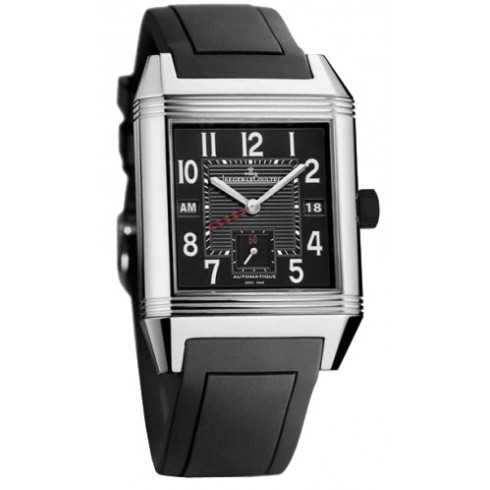 Jaeger LeCoultre Squadra Hometime Black Dial Black Rubber Men's Watch Q700868P watches