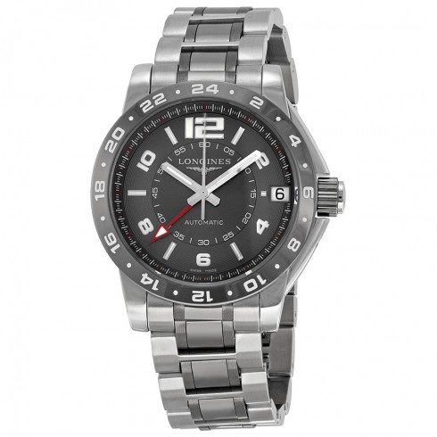 Longines Admiral GMT Grey Dial Steel and Ceramic Men's Watch L3.669.4.06.7 watches