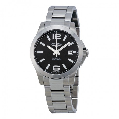 Longines Conquest Black Dial Stainless Steel Men's Watch L36764586 watches