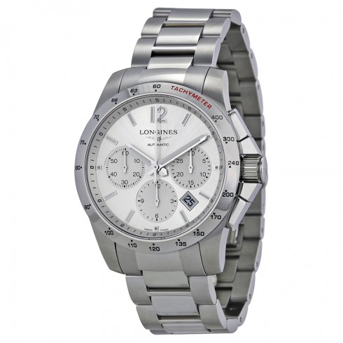 Longines Conquest Chronograph Silver Dial Stainless Steel Men's Watch L27434766 watches