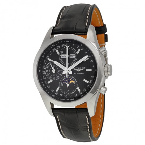 Longines Conquest Classic Automatic Black Dial Black Leather Men's Watch L27984523 watches