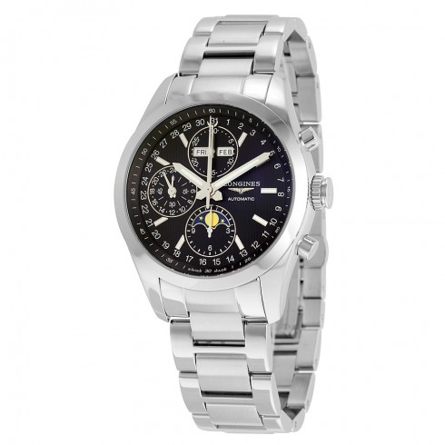 Longines Conquest Classic Black Dial Chronograph Moon Phase Men's Watch L27984526 watches