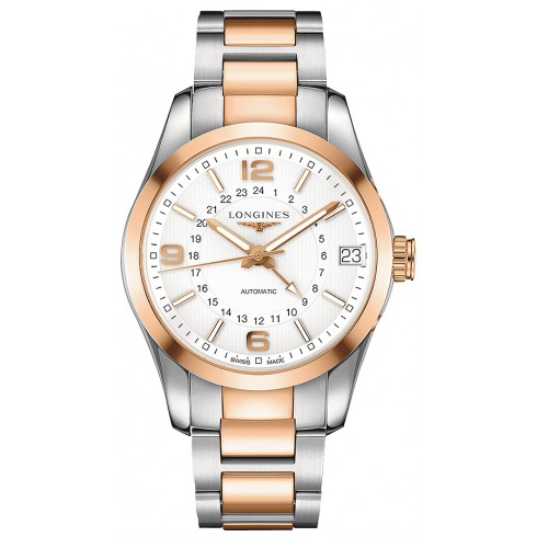 Longines Conquest Classic GMT Silver Dial Steel and Rose Gold Automatic Men's Watch L27995767 watches