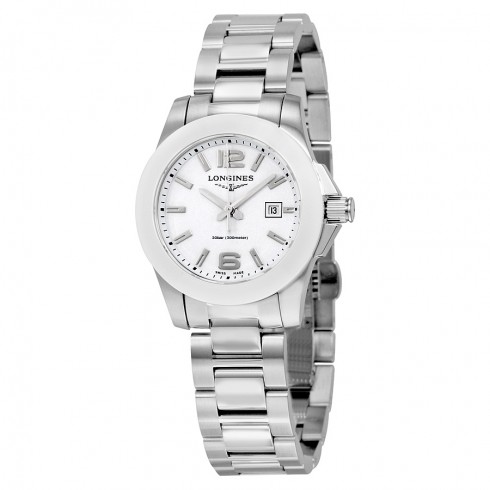 Longines Conquest White Dial Stainless Steel Ladies Watch L3.257.4.16.6 watches