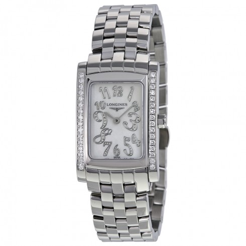 Longines Dolce Vita Mother of Pearl Diamond Dial Stainless Steel Ladies Watch L5.502.0.97.6 watches