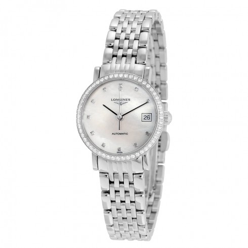 Longines Elegant Mother of Pearl Diamond Automatic Ladies Watch L43090876 watches