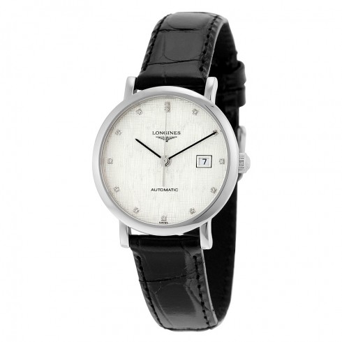 Longines Elegant Silver Diamond Dial Automatic Ladies Watch L4.310.4.77.2 watches