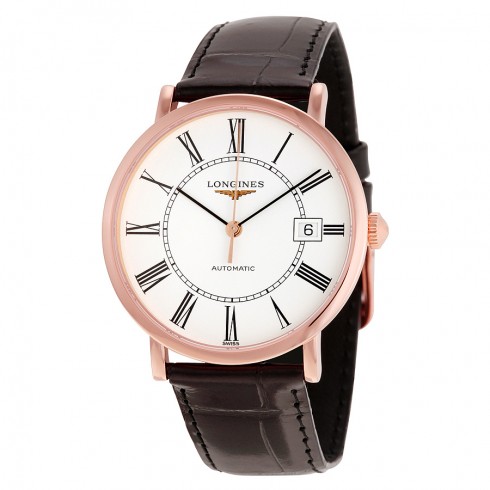 Longines Elegant White Dial 18K Rose Gold Automatic Unisex Watch L47878110 watches
