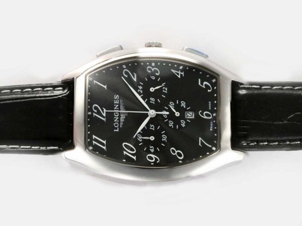 Longines Evidenza L2.156.0.73.2 Quartz Black Dial 38x51mm Watch watches