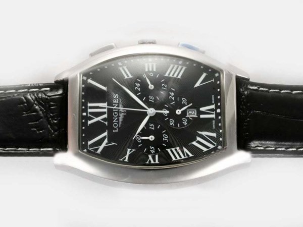 Longines Evidenza L2.643.4.51.6 Black Dial Stainless Steel Case Watch watches