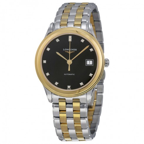 Longines Flagship Black Dial Silver - Gold Stainless Steel Band Automatic Men's Watch L4.774.3.57.7 watches