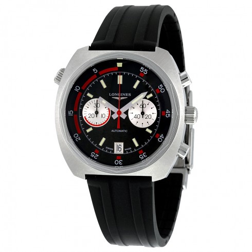 Longines Heritage Diver Auto Black Sunray Dial Black Rubber Men's Watch L2.796.4.52.9 watches
