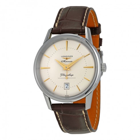 Longines Heritage Flagship Automatic Silver Dial Brown Leather Men's Watch L47954782 watches