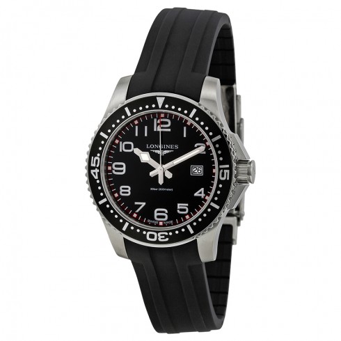 Longines HydroConquest Black Dial Black Rubber Strap Men's Watch L3.688.4.53.2 watches