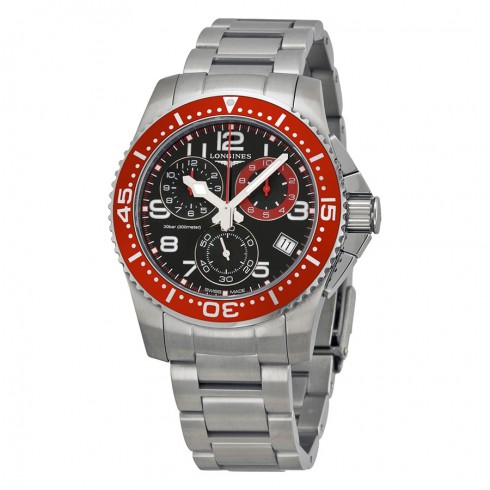 Longines HydroConquest Chronograph Black Dial Stainless Steel Men's Watch L36904596 watches