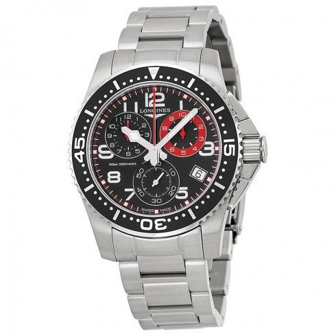 Longines HydroConquest Chronograph Black Dial Stainless Steel Men's Watch L36904536 watches