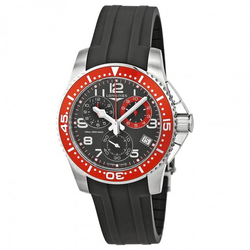 Longines HydroConquest Chronograph Black Dial Stainless Steel Men's Watch L36904592 watches