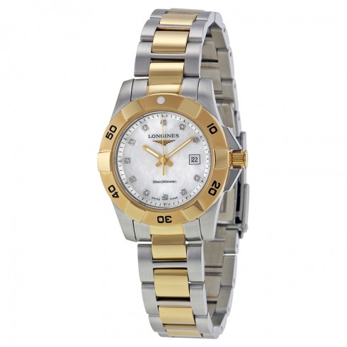 Longines HydroConquest White Pearl Dial Ladies Watch L3.298.3.87.7 watches