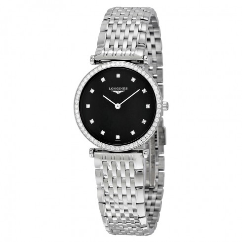 Longines La Grande Classique Black Dial Stainless Steel Ladies Watch L4.513.0.58.6 watches
