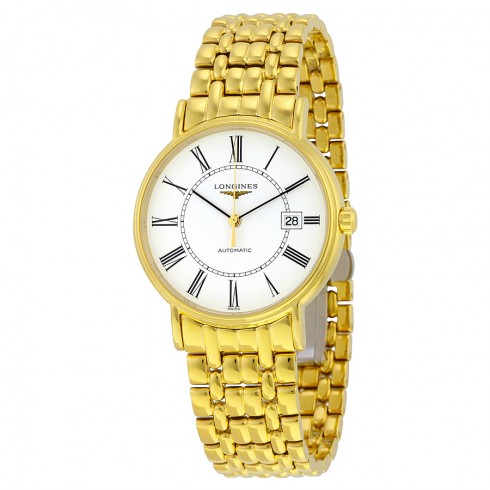 Longines La Grande Classique Presence Automatic White Dial 18kt Gold-plated Men's Watch L49212118 watches
