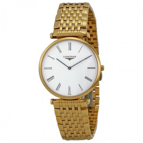 Longines La Grande Classique White Dial Yellow Gold Plated Unisex Watch L4.709.2.11.8 watches