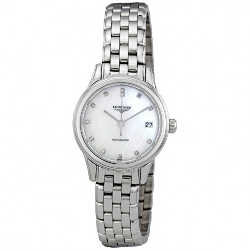 Longines Les Grandes Classiques Flagship Mother of Pearl Diamond Dial Automatic Ladies Watch L4.274.4.87.6 watches