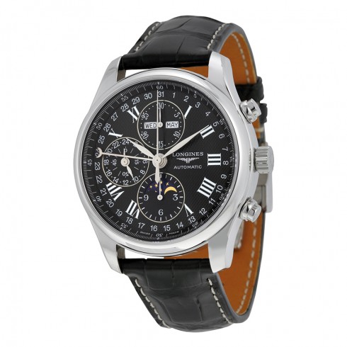 Longines Master Collection Automatic Black Dial Black Leather Strap Men's Watch L2.773.4.51.7 watches