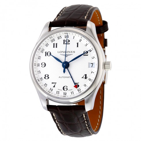 Longines Master Collection Automatic GMT Silver Dial Brown Leather Men's Watch L2.718.4.70.3 watches