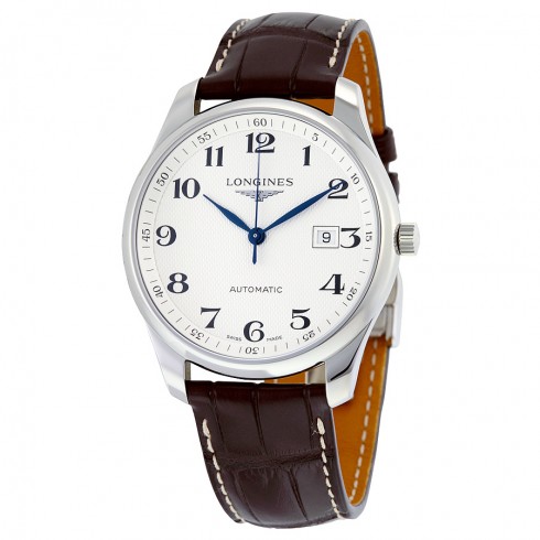 Longines Master Collection Silver Dial Brown Alligator Leather Automatic Men's Watch L28934783 watches