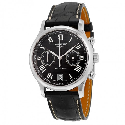 Longines Master Collection Chronograph Automatic Black Dial Black Leather Men's Watch L2.669.4.51.7 watches