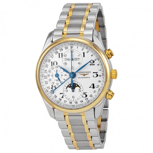 Longines Master Collection Chronograph White Dial Steel and 18k Yellow Gold Men's Watch L26735787 watches