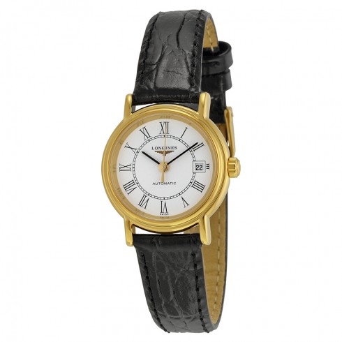 Longines Presence Automatic White Dial Black Leather Ladies Watch L4.321.2.11.2 watches