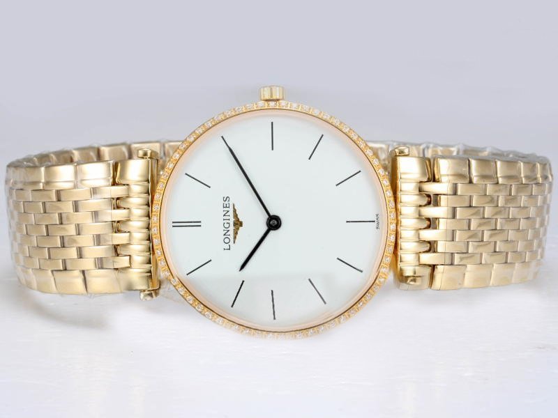 Longines PrimaLuna L8.113.0.16.6 Stainless Steel with Rose Gold Bezel White Dial Watch watches